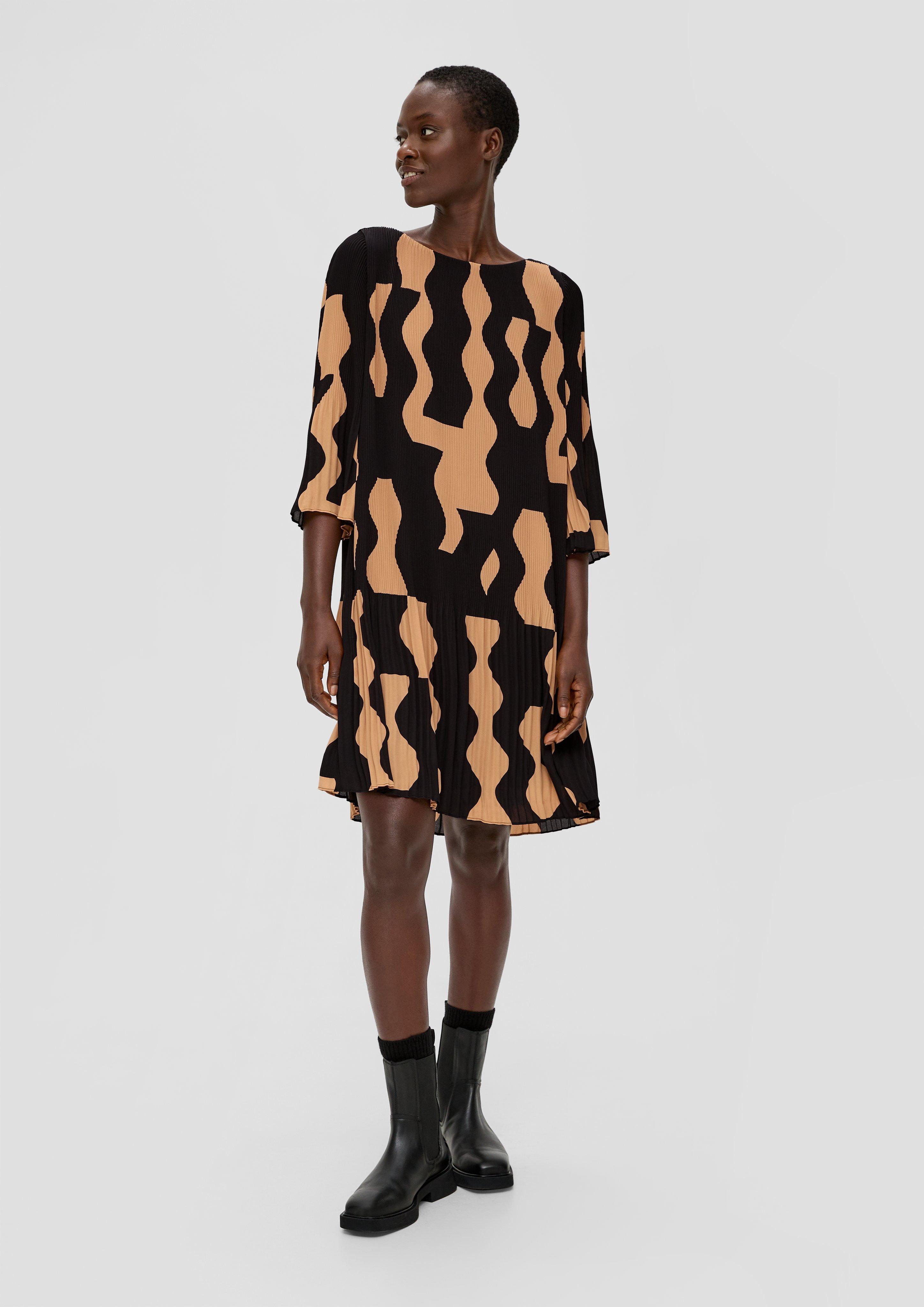 Minikleid mit Plisseefalten  2137961-99A4