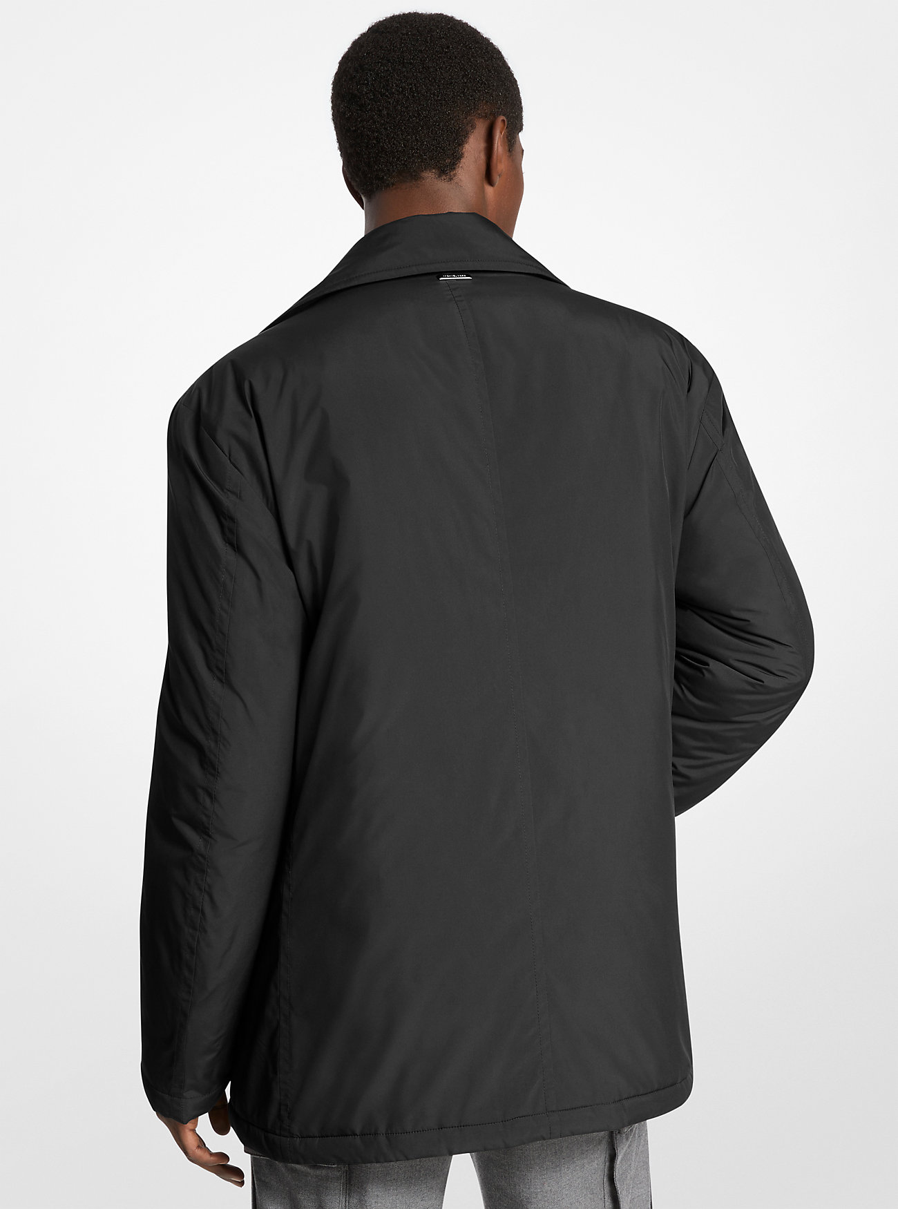 Vevd peacoat - SVART