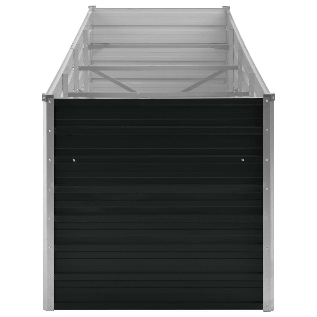 vidaXL Hochbeet Hochbeet,Garten-Hochbeet Anthrazit 320 x 80 x 77 cm Verzinkter Stahl
