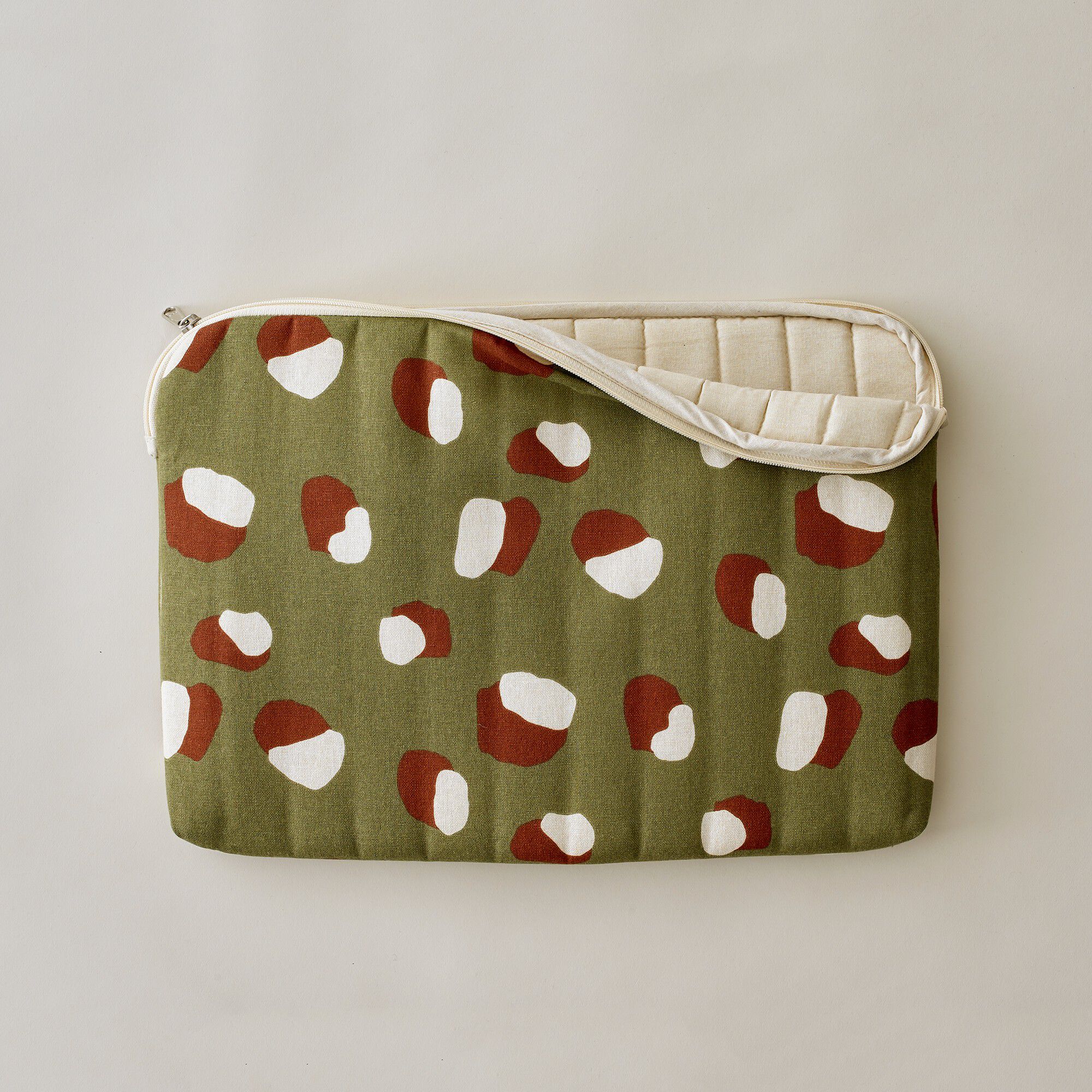 Housse zippée matelassée pour ordinateur portable, imprimé Savana