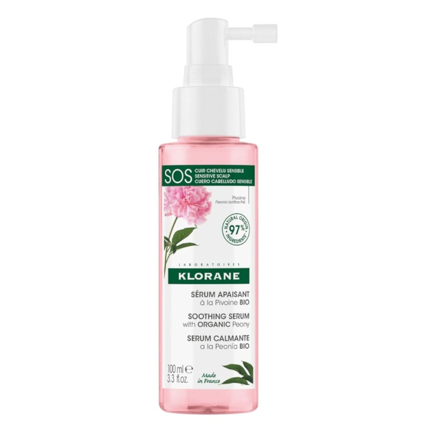 Klorane Sérum Apaisant Pivoine - Cuir chevelu irrité - 100 ml