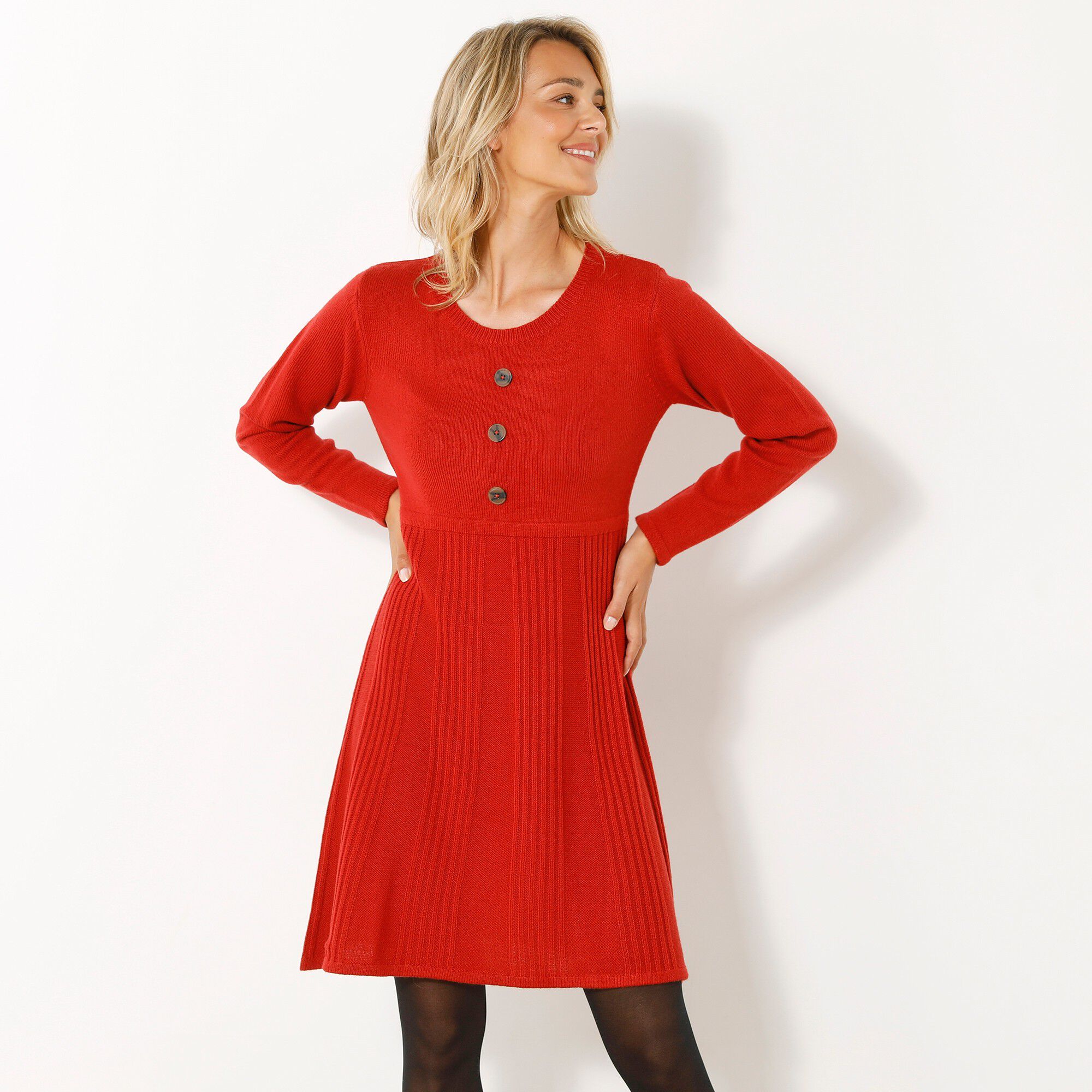 Robe pull boutonnée