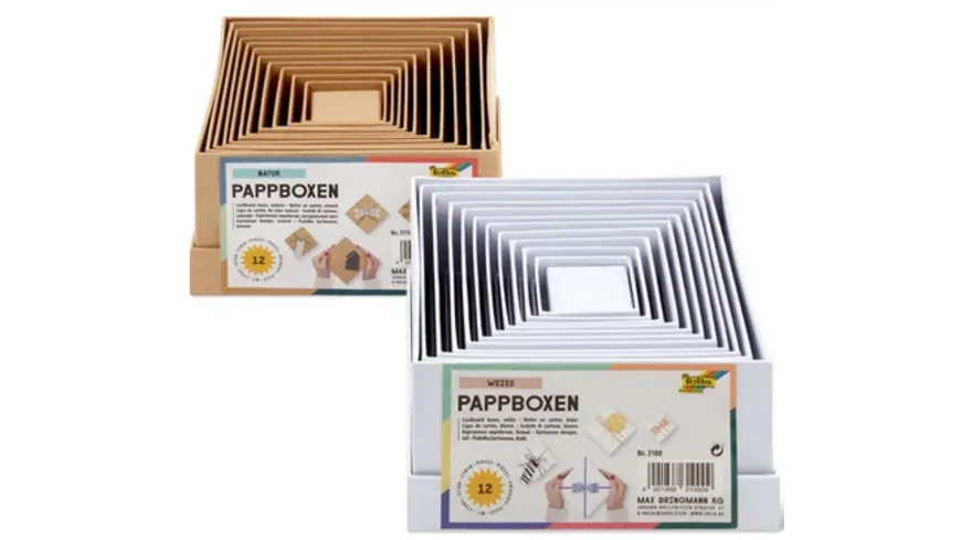 folia Pappboxen naturbraun 12 Grössen