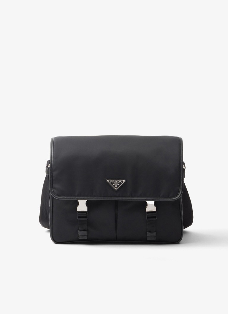 Geantă de umăr Prada Re-Nylon cu detalii din piele