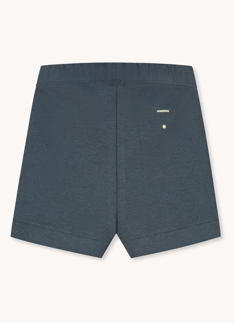 Pantaloni scurți cu croială dreaptă de la Gray Label, confecționați din bumbac organic și brodați cu logo.