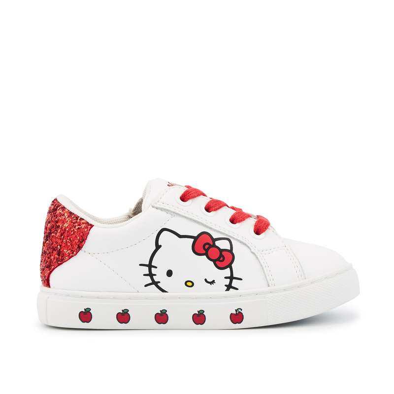Baskets en cuir Mini Simone hello kitty glitter rouge