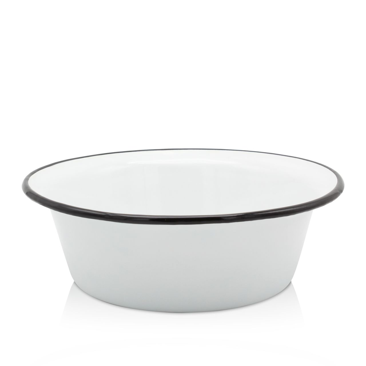 Karl Krüger Emaillierte Schüssel weiß, 32 cm