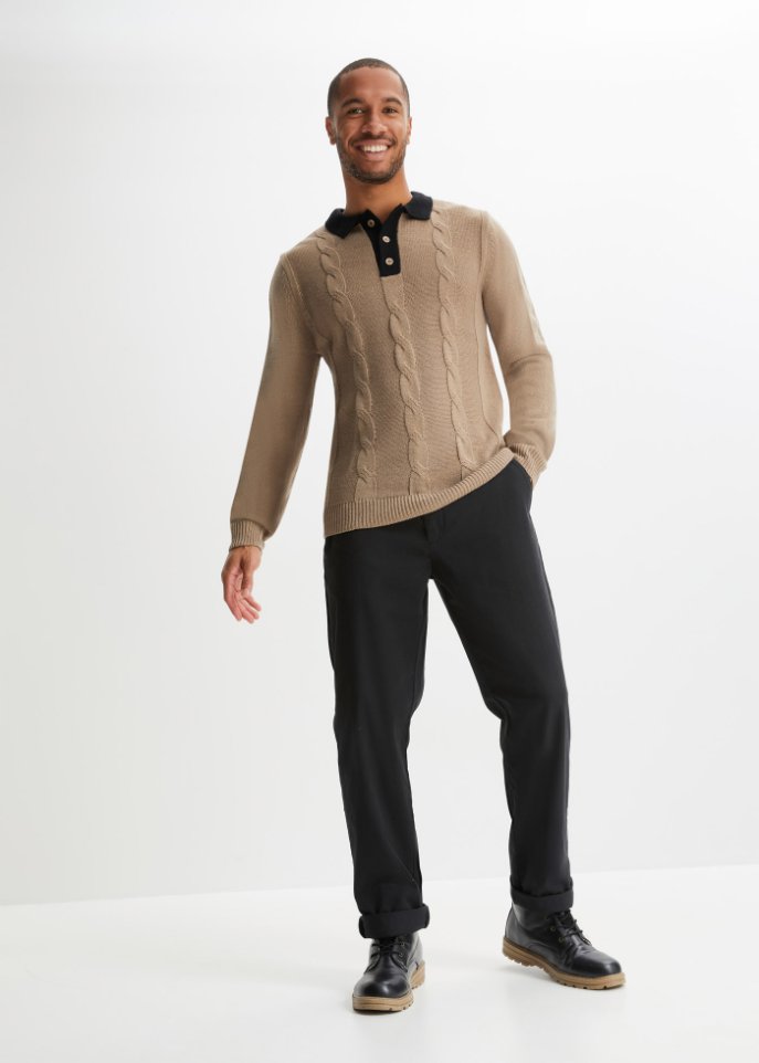 Pullover mit Polokragen