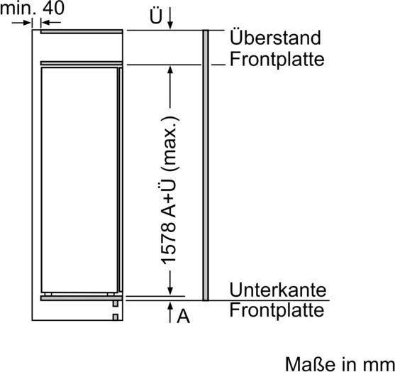 BOSCH Einbaukühlschrank 6 KIL72AFE0, 157,7 cm hoch, 55,8 cm breit