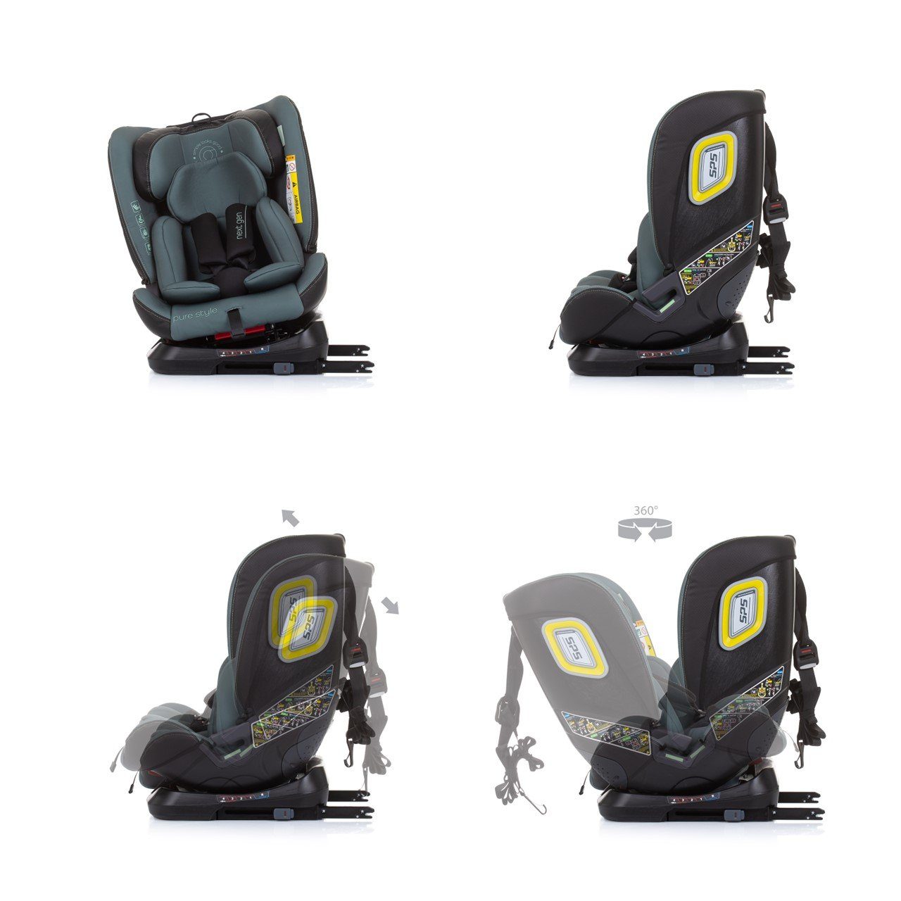 Chipolino Autokindersitz Kindersitz i-Size Next Gen, bis: 36 kg, (40 - 150 cm) Isofix Reboard 360° drehbar
