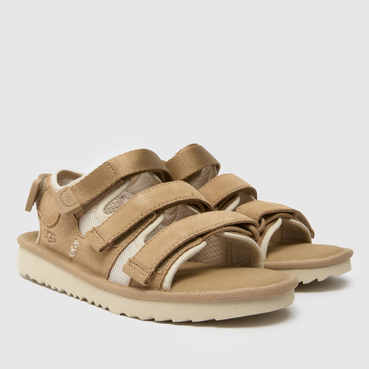 UGG sandfärgade Goldencoast juniorsandaler med flera remmar