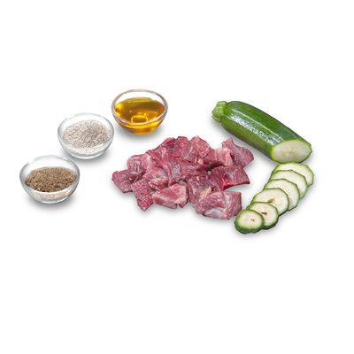 proCani BARF Hypoallergen Pferd Menü mit Zuchini