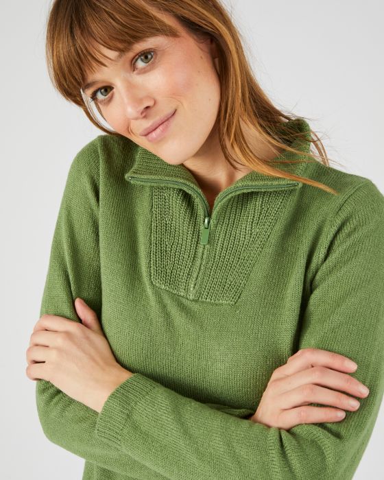 Pull col camionneur zippé