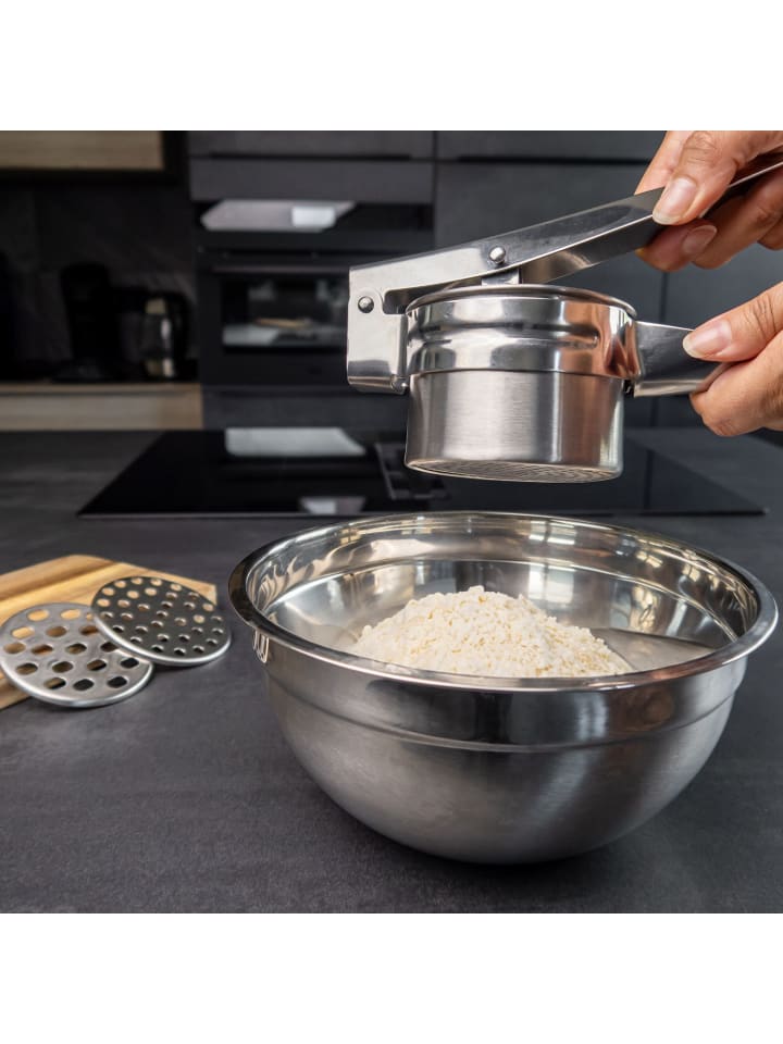 Intirilife Kartoffelstampfer Spätzlepresse in Silber günstig kaufen onesize