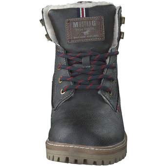 Mustang Schnür Boots in grau