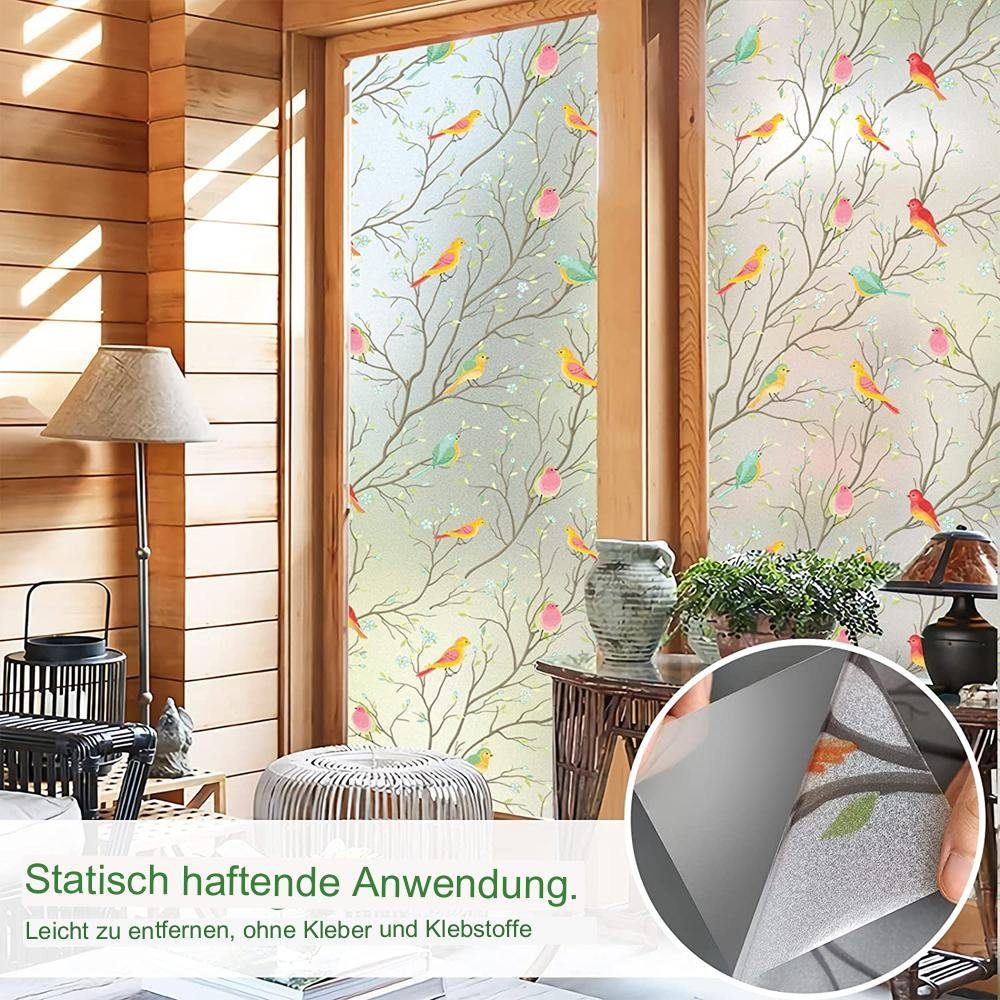 Fensterfolie 35x100cm Blickdicht Sichtschutzfolie, Statisch Haftend Milchglasfolie, Einemgeld