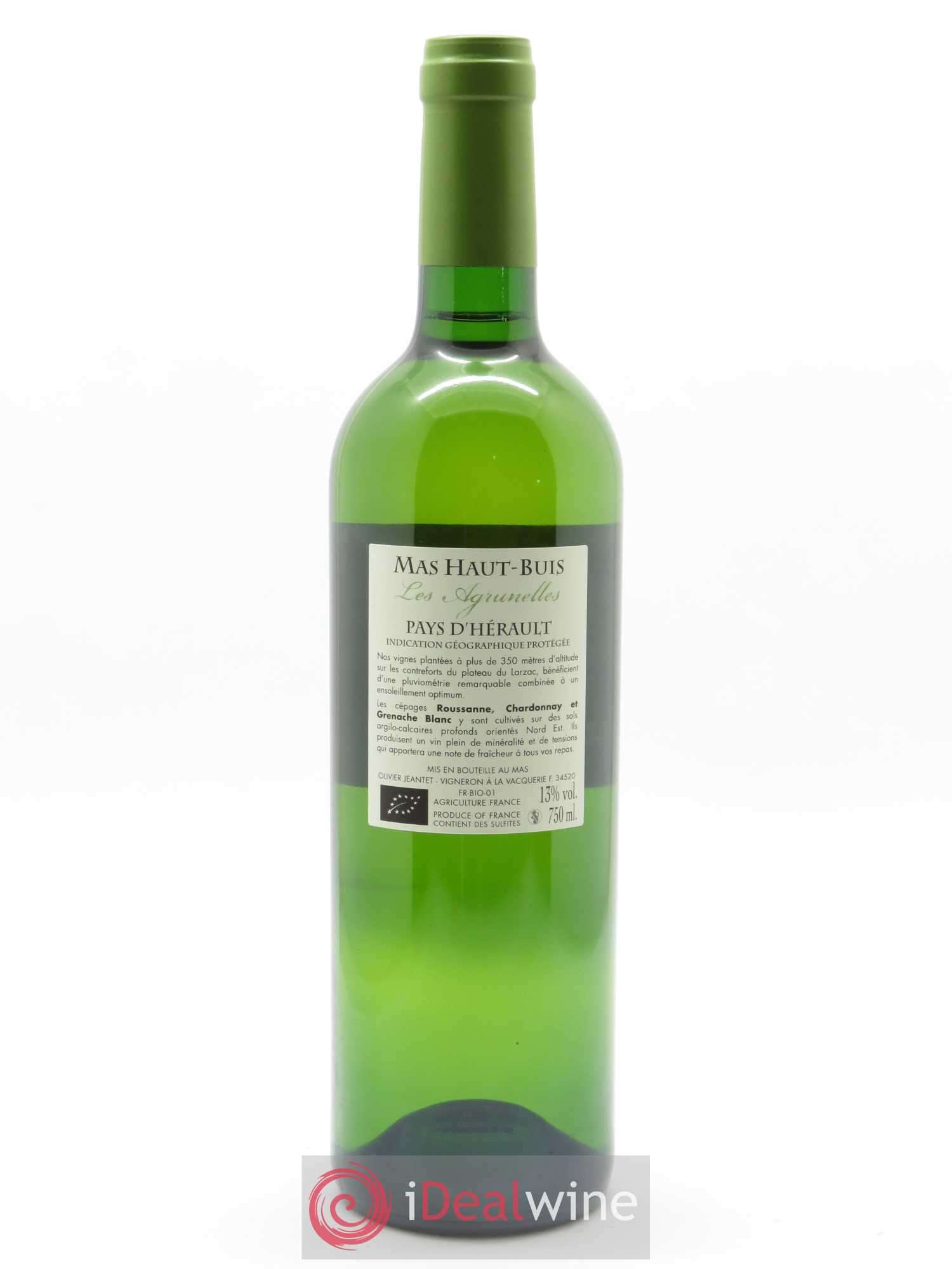 IGP Pays d'Hérault (Vin de Pays de l'Hérault) Les Agrunelles Domaine Mas Haut Buis  2018 - Lot de 1 Bouteille
