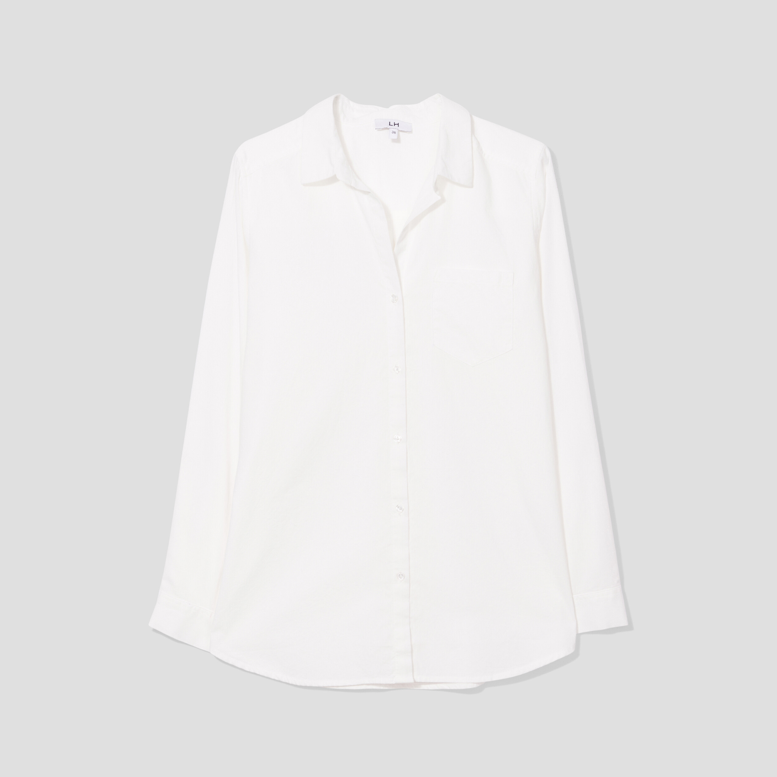 Chemise manches longues en coton blanc femme | La Halle