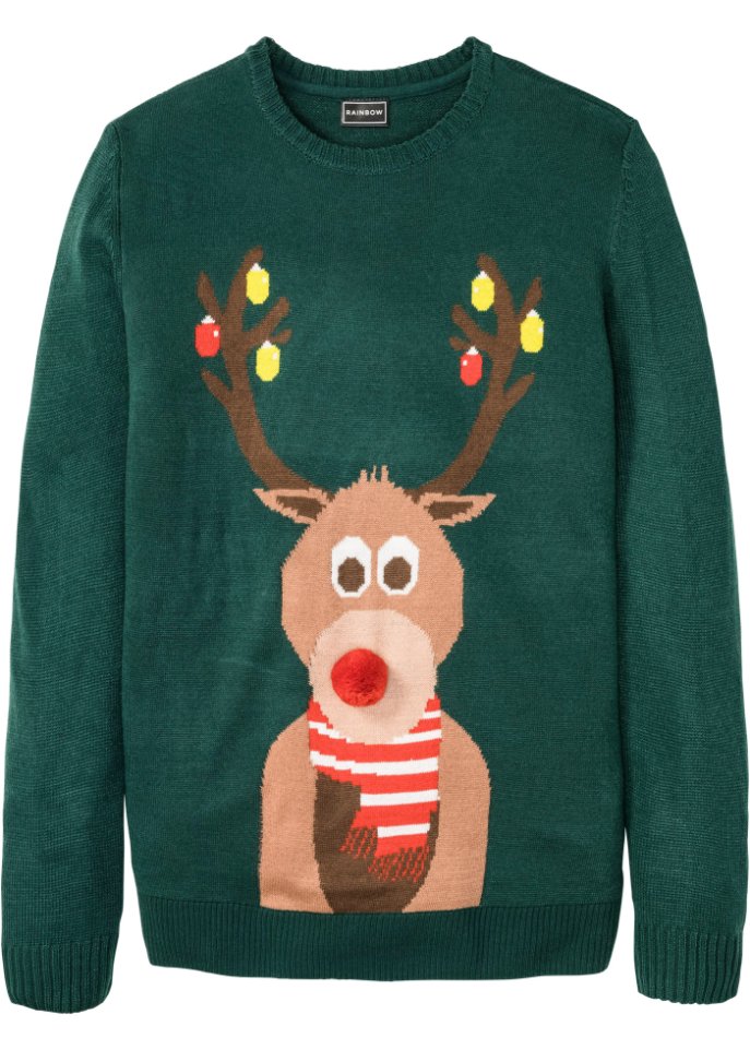 Herren-Pullover mit Weihnachtsmotiv