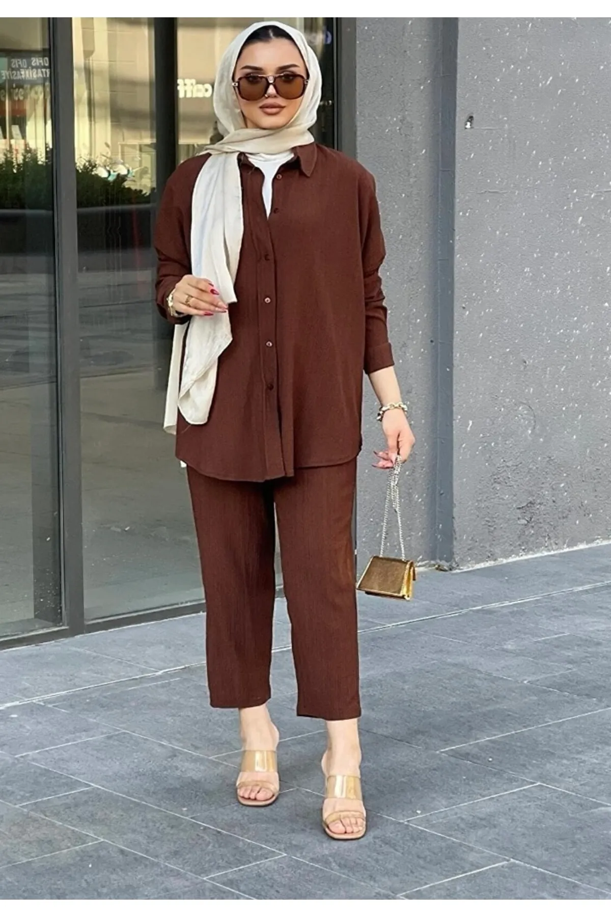 YILMAZBARMAZ  Zweiteiler - Braun - Regular Fit