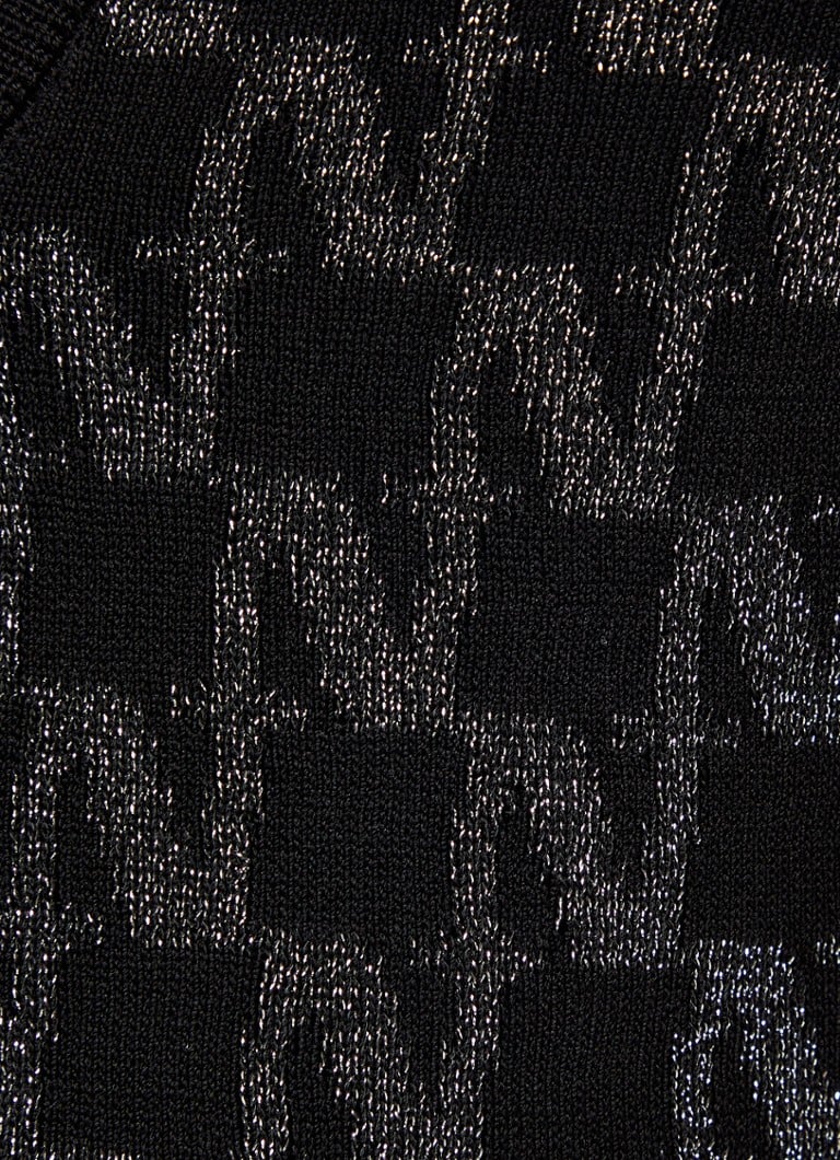 Rochie scurtă NIKKIE Toby din tricot fin cu lurex și logo.