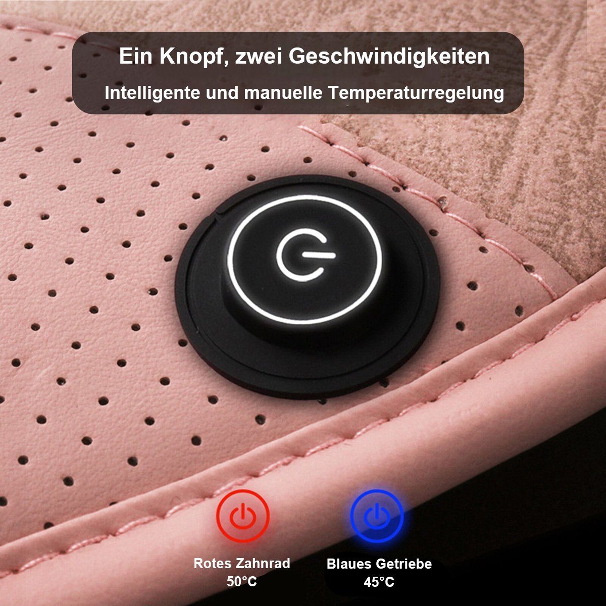 flowgoer Sitzkissen USB-Autositzheizkissen - Winterkurzplüsch für Wärme