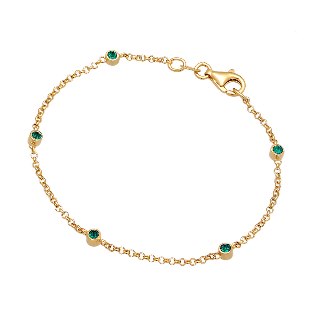 Elli Elli Bracelet Femmes Basic Filigrane Combinable avec cristaux en argent sterling  Bracelet