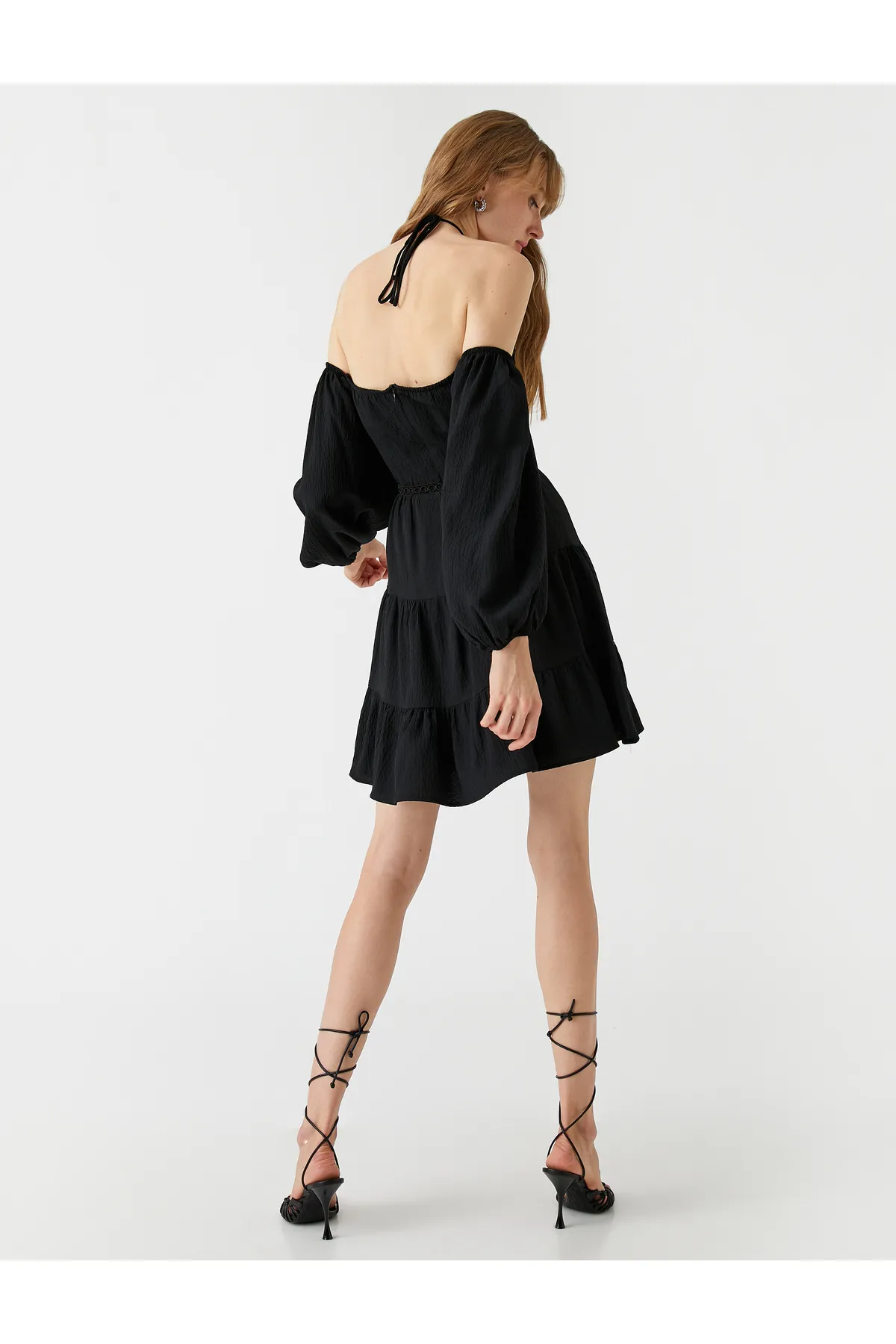Koton  Schulterfreies Minikleid mit Ballonärmeln