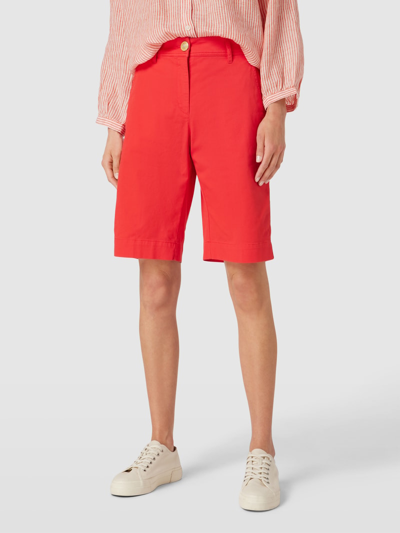 Bermudas mit Bügelfalten Modell 'VERA' in rot