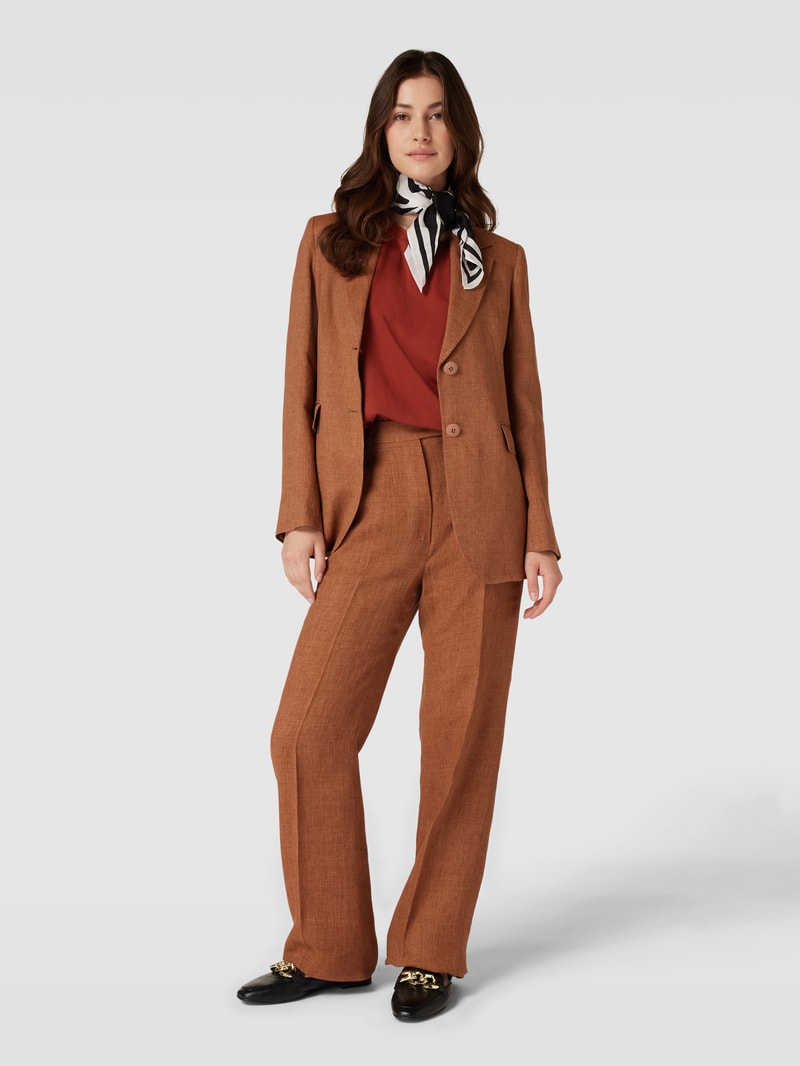 Leinenblazer mit Reverskragen Modell 'TECA' in terrakotta