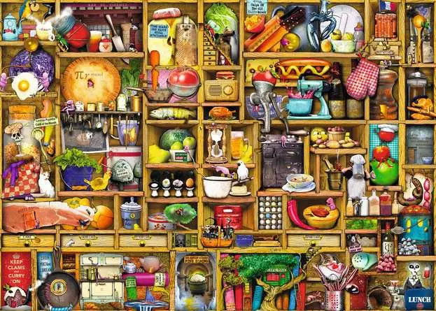 Puzzle 1000 Teile - Kurioses Küchenregal