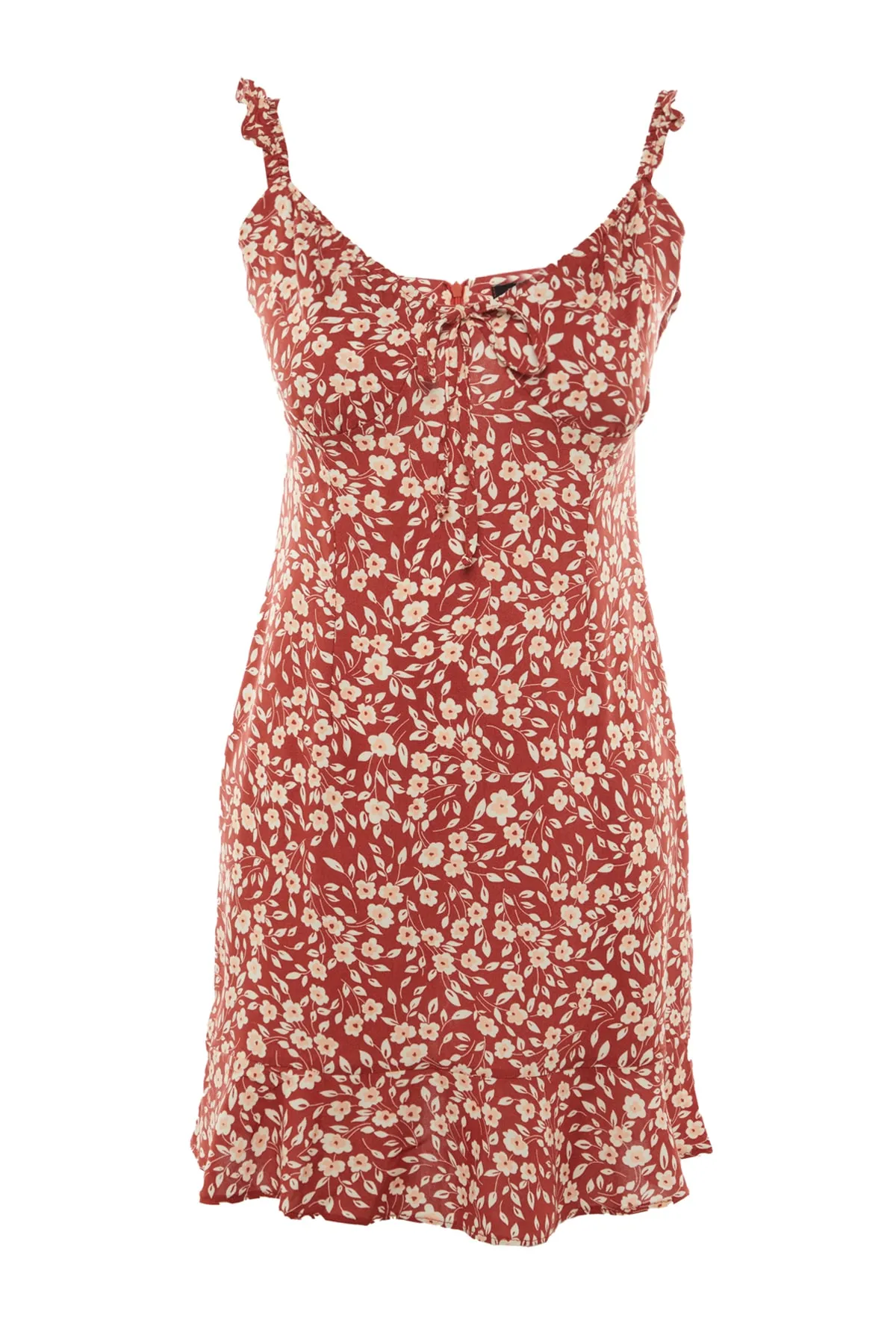 Trendyol Collection  Tile Petite gewebtes Kleid mit Blumenmuster und Trägern TWOSS22EL00098