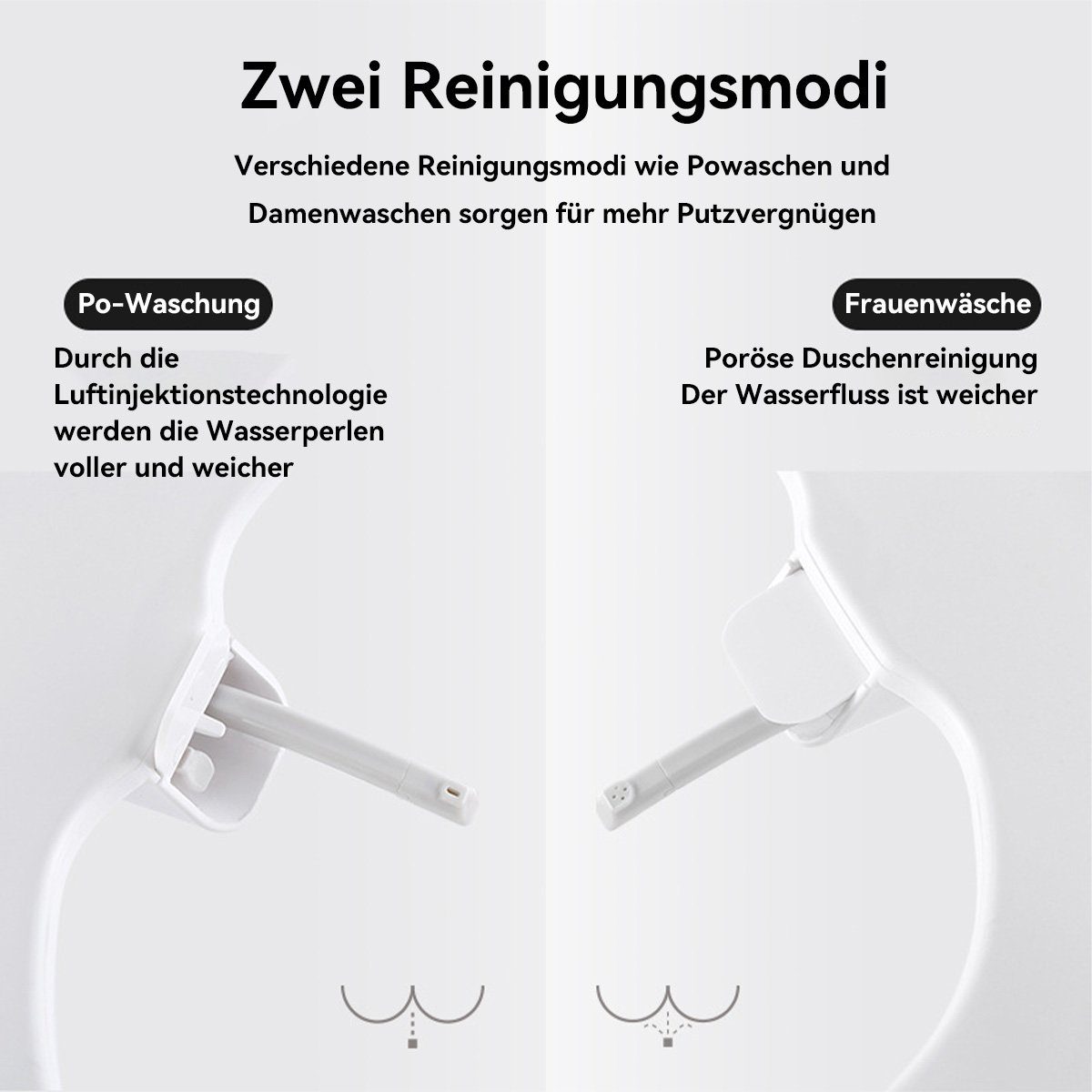 Hikeren Bidet, 2Modi,selbstreinigende 2Düsen,Lochabstand: 84-196 mm