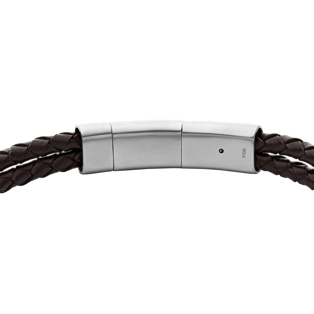 Fossil Bracelet Cuir, Acier inoxydable Bracelet