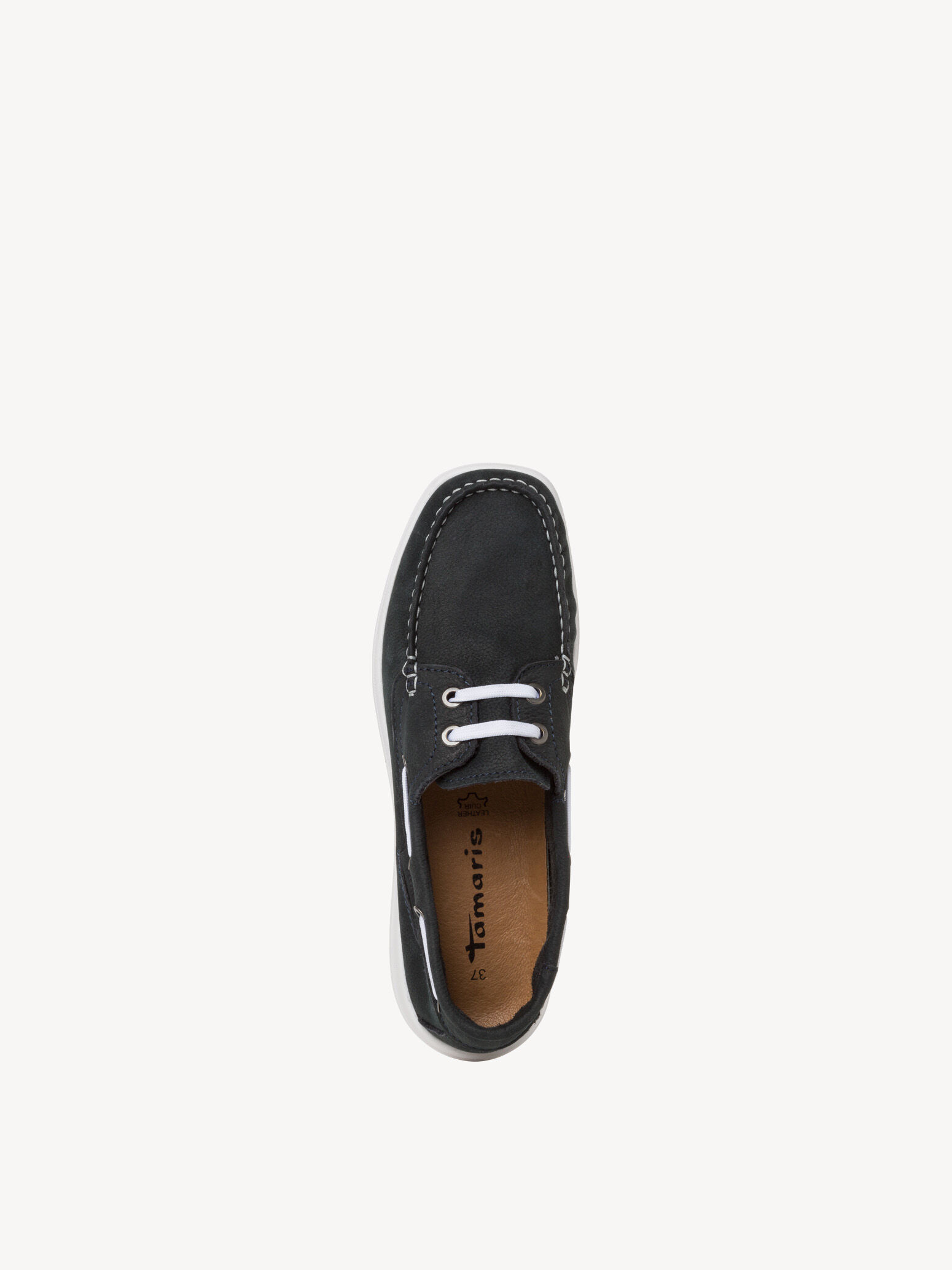Mocassin en cuir - bleu