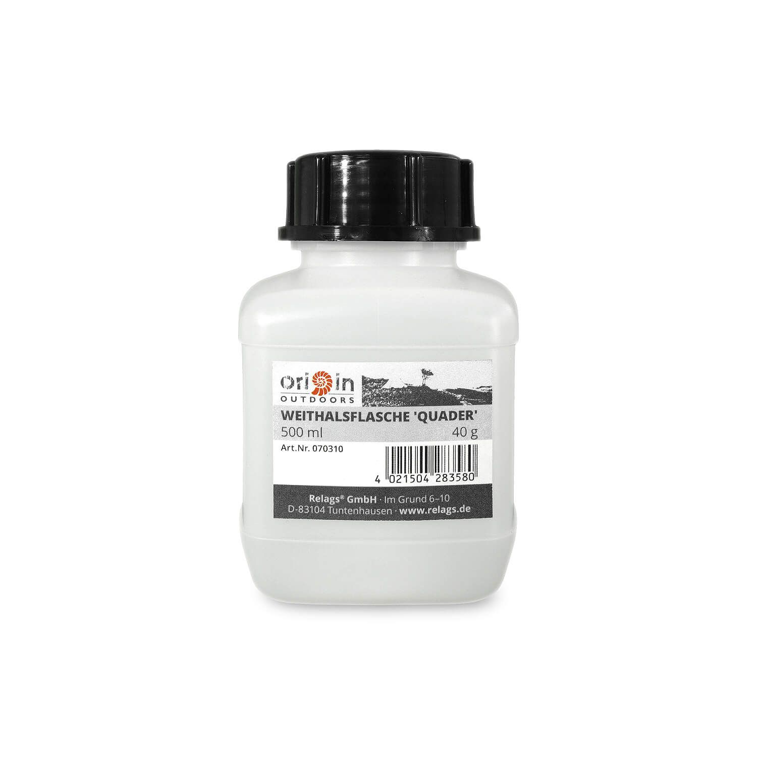Weithalsflasche Quader