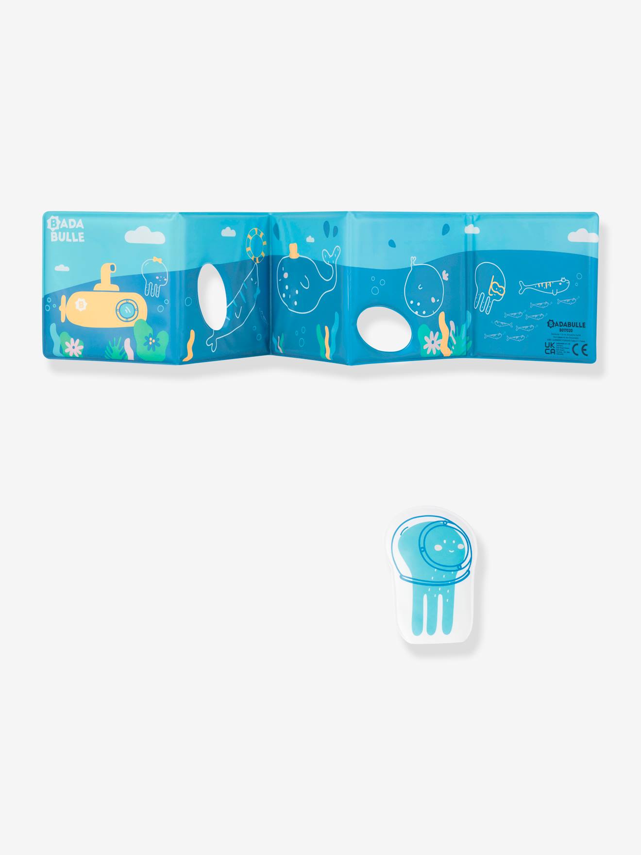 Livre + marionnette + stickers de bain en mousse BADABULLE multicolore