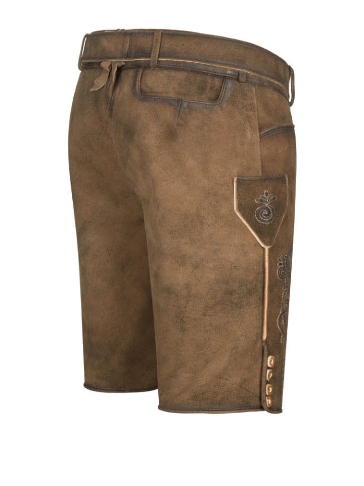 Nübler Lederhose kurz Horst in Dunkelbraun günstig kaufen