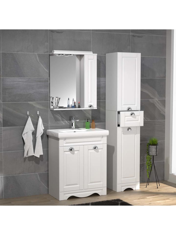 ebuy24 Badmöbelset CasaloL Weiß 61 x 46 cm günstig kaufen onesize