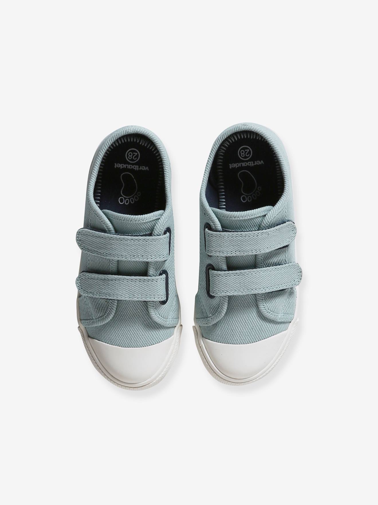 Vertbaudet Kinder Stoff-Sneakers mit Klett - senfgelb