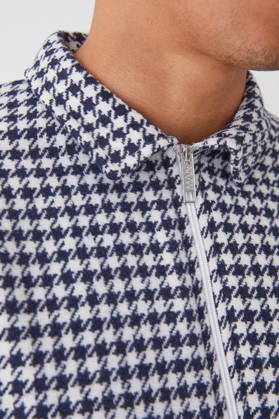 Langärmliges Oversize Jacquard-Overshirt