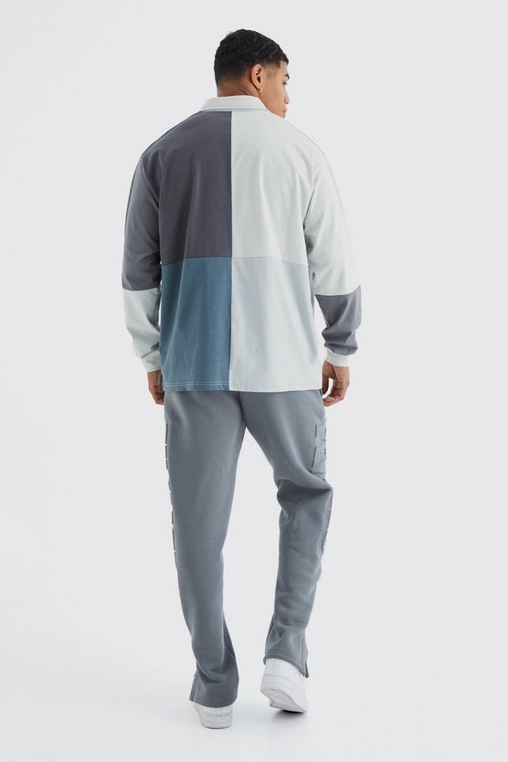 Oversize Rugby Colorblock Poloshirt
