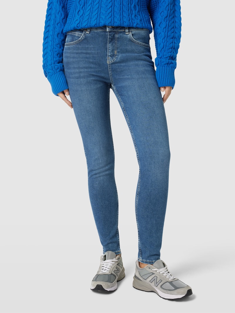 Slim Fit Jeans mit Knopf- und Reißverschluss in jeans