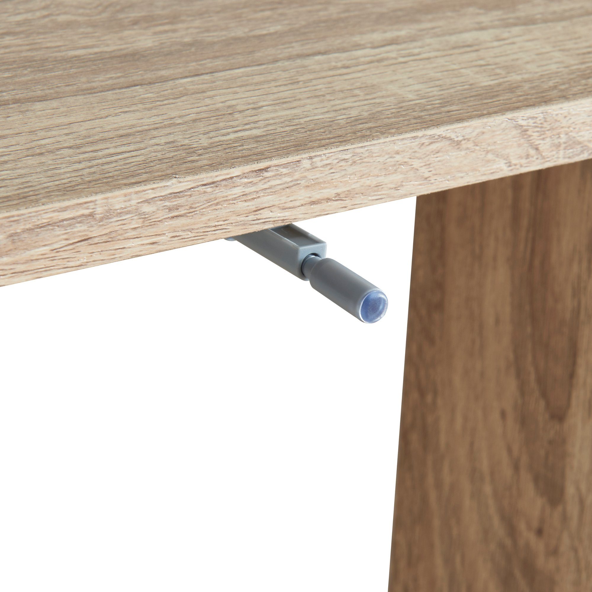 en.casa Klapptisch, Rautalampi mit 2 Fächern 83x48x14,5 cm Eiche-Optik