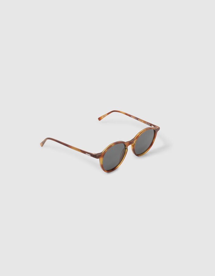 Lunettes solaires mixte écaille miel