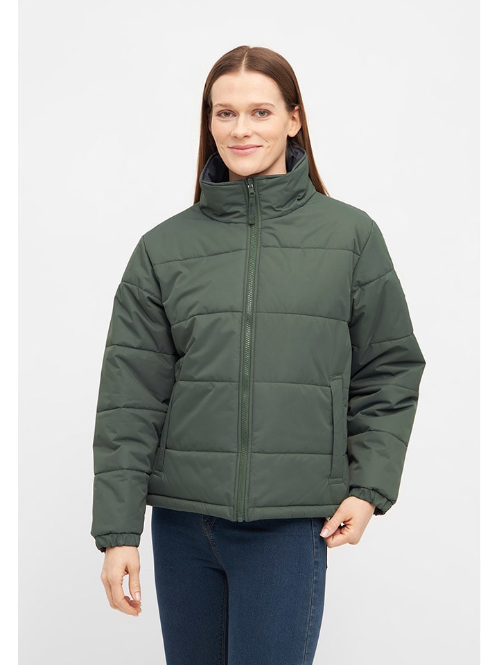 Derbe Wende-Regenjacke in Grün/ Dunkelblau günstig kaufen