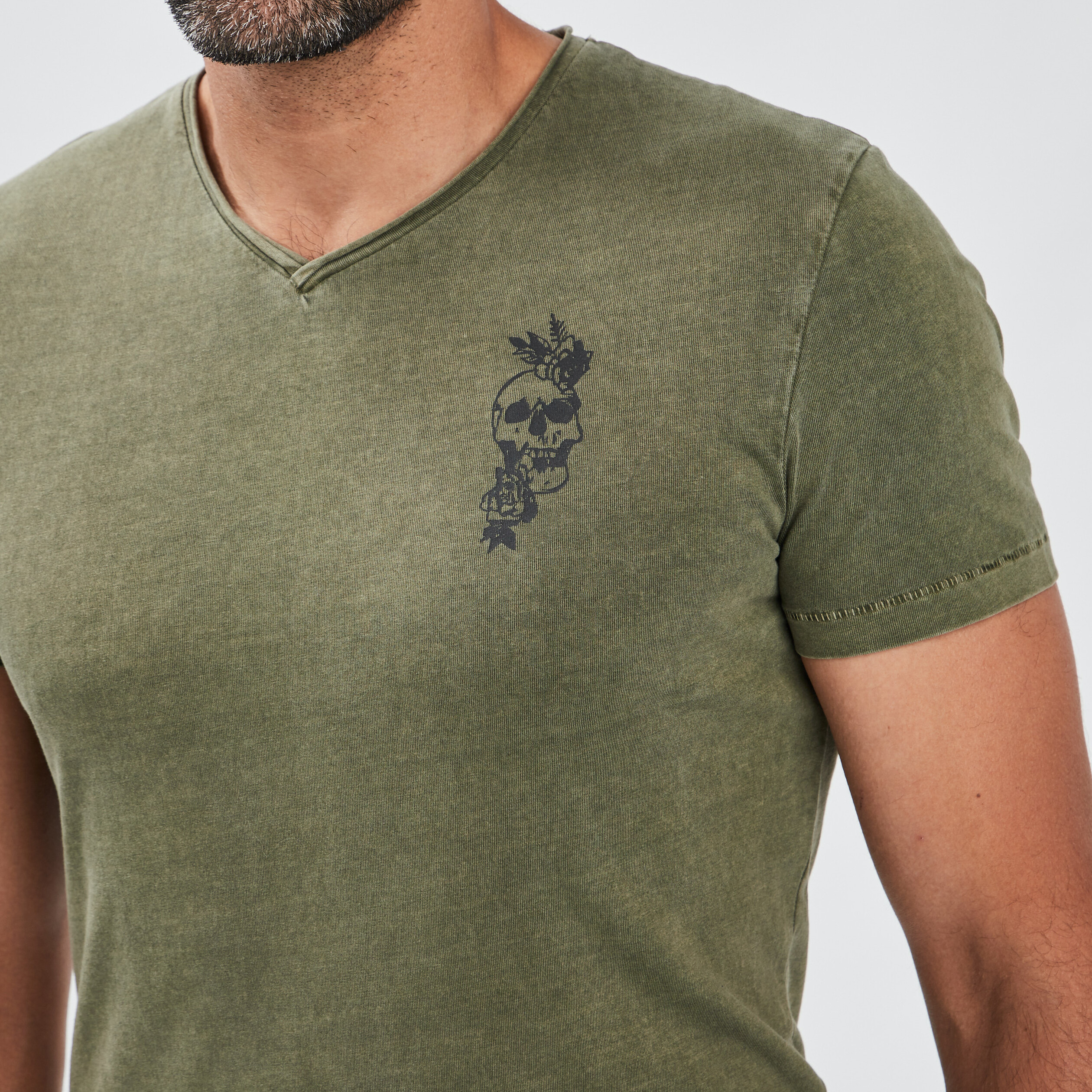 T-shirt Liberto vert kaki homme | La Halle