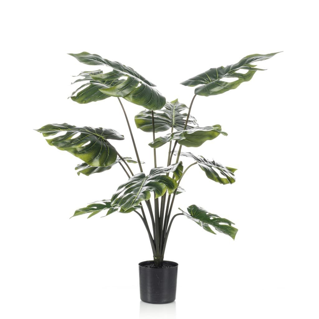 Kunstrasen Monstera-Pflanze Künstlich 98 cm im Topf, Emerald, Höhe: 98 mm
