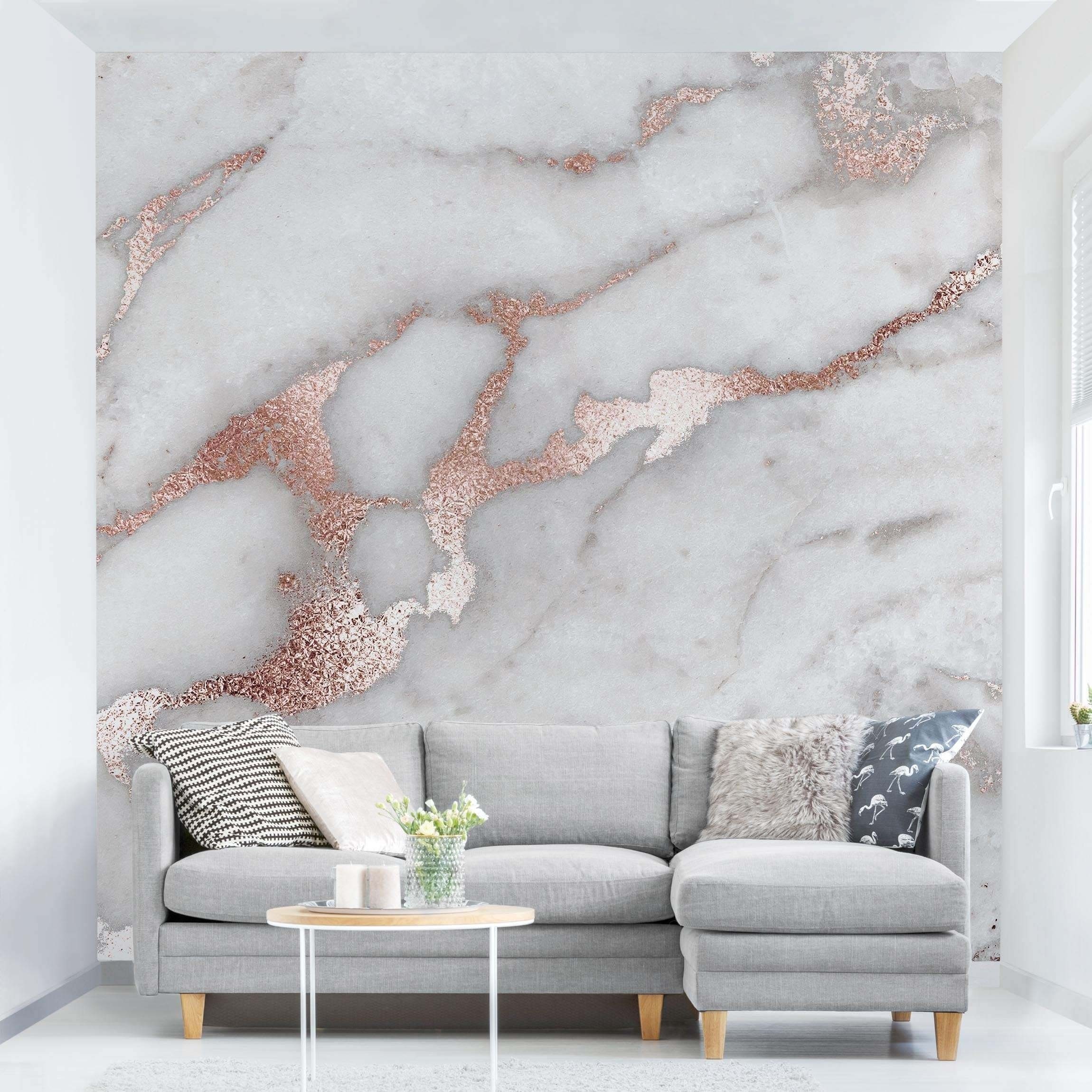 Bilderdepot24 Vliestapete Marmorn Marmoroptik Glitzer Steinoptik 3D-Effekt Industrial Modern, Glatt, Matt, (Inklusive Gratis-Kleister oder selbstklebend), Wohnzimmer Schlafzimmer Küche Flur Fototapete Motivtapete Wandtapete