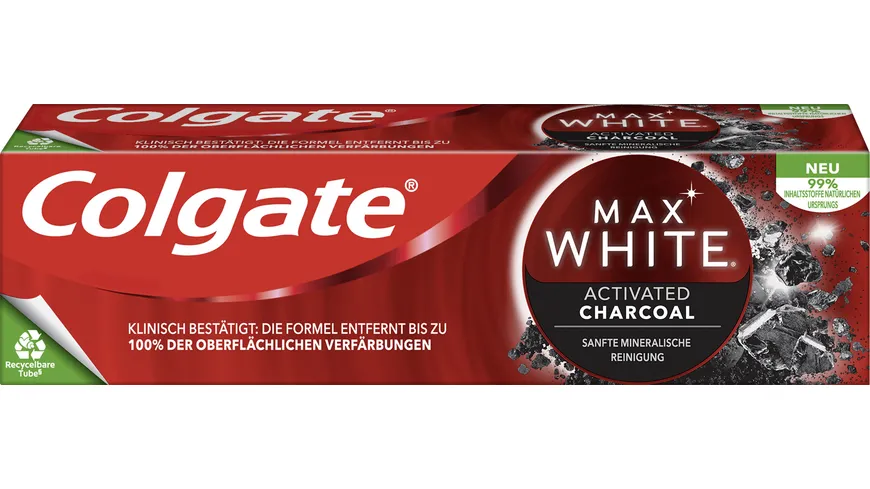 Colgate Max White Charcoal Zahnpasta mit Aktivkohle 75 ml